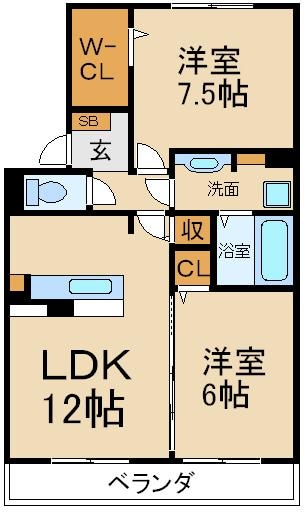 スクウェア街の物件間取画像