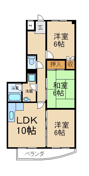 クレールTSUDAの物件間取画像