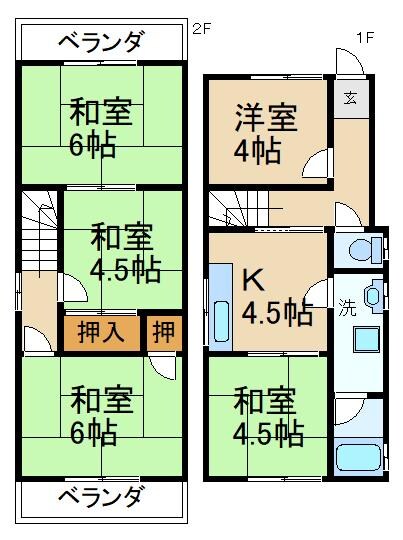 林邸戸建（緑町２８－１２）の物件間取画像