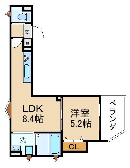 クリエオーレ長尾元町の物件間取画像