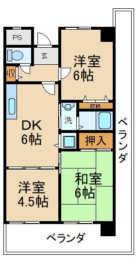 グランドヴィラ香里の物件間取画像