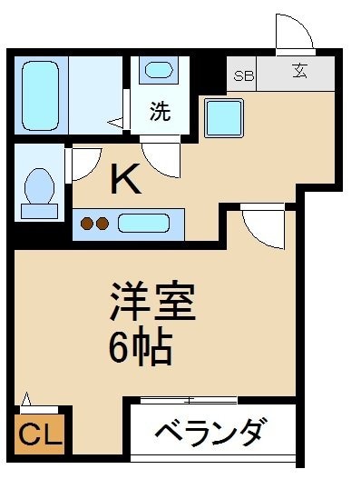 モダンアパートメント枚方上之町の物件間取画像