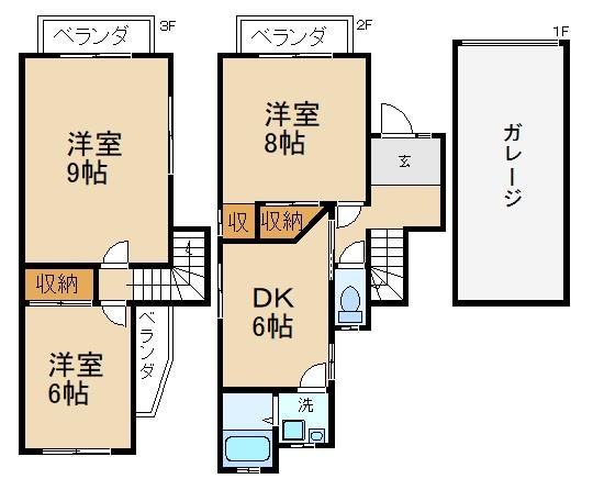 星田駅 徒歩10分 2階の物件間取画像