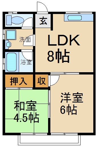 まるきハイツの物件間取画像