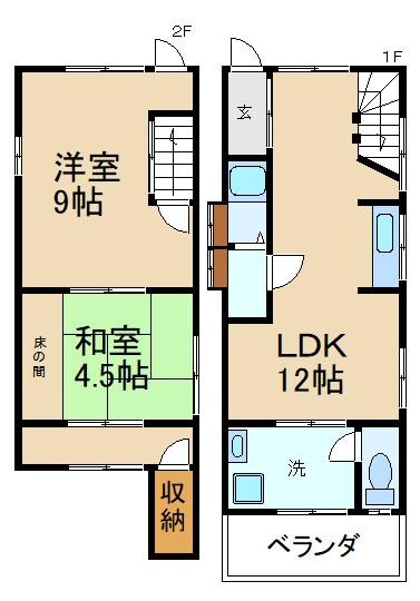 寝屋川市東大利町テラスハウス 1階の物件間取画像