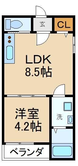 クヴェルガーデン香里の物件間取画像