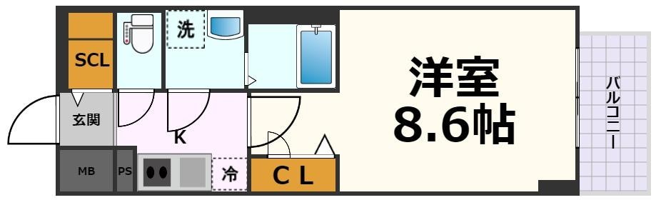 国際センター駅 徒歩7分 2階の物件間取画像