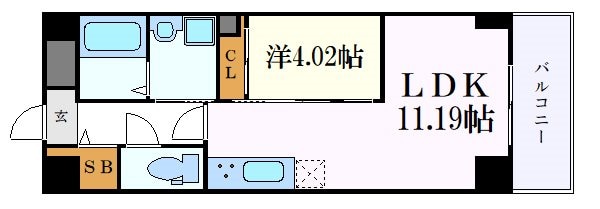 高岳駅 徒歩3分 7階の物件間取画像