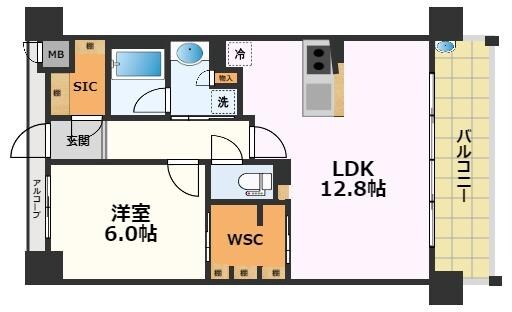 グランパセオ名駅那古野の物件間取画像