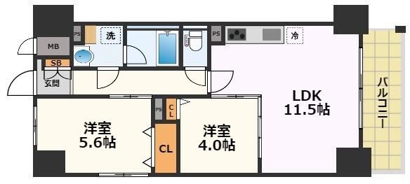 丸の内駅 徒歩8分 7階の物件間取画像