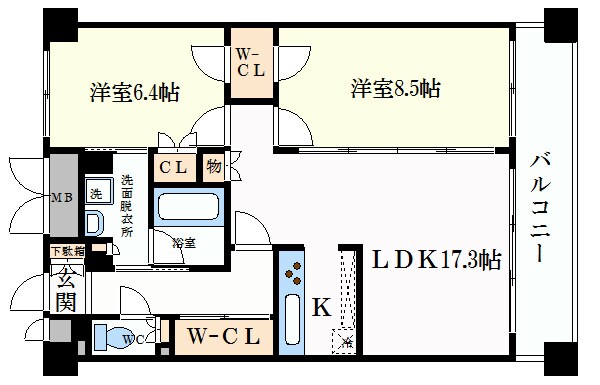 グラン・アベニュー名駅の物件間取画像
