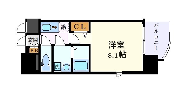 栄駅 徒歩6分 9階の物件間取画像