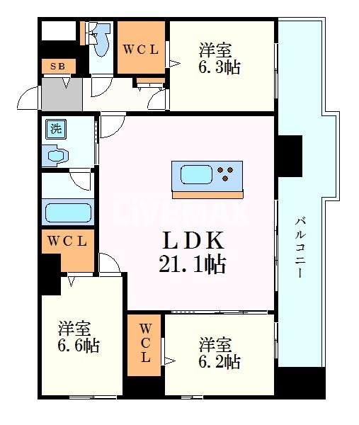 栄生駅 徒歩2分 10階の物件間取画像