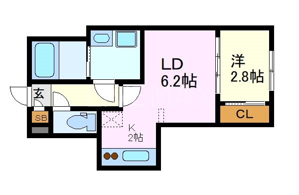 quador今池EASTの物件間取画像