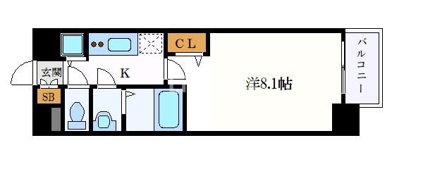 東別院駅 徒歩2分 8階の物件間取画像