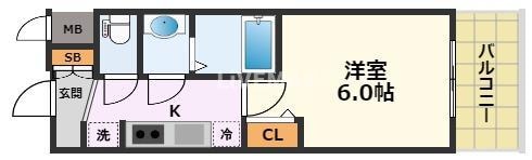 太閤通駅 徒歩8分 6階の物件間取画像