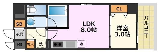 ルネフラッツ名駅南の物件間取画像