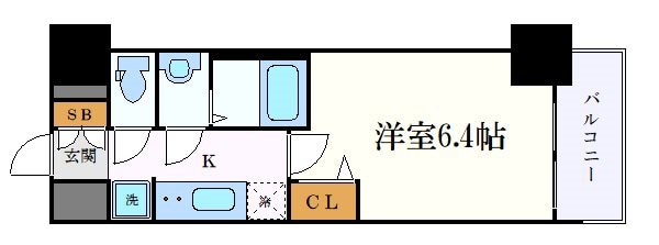 新栄町駅 徒歩5分 14階の物件間取画像