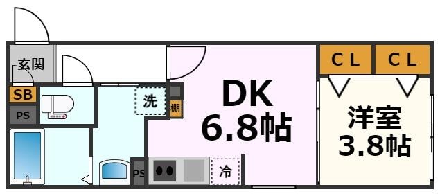 太閤通駅 徒歩2分 2階の物件間取画像