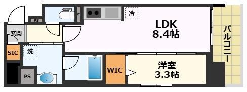 プレサンスロジェ車道駅前NORTHの物件間取画像