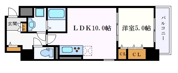 黄金駅 徒歩6分 6階の物件間取画像