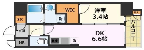 新栄町駅 徒歩5分 2階の物件間取画像