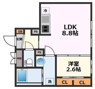 LUORE車道の物件間取画像