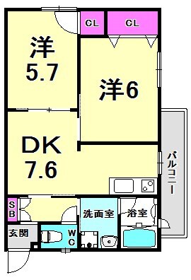 YAO.RE甲子園の物件間取画像