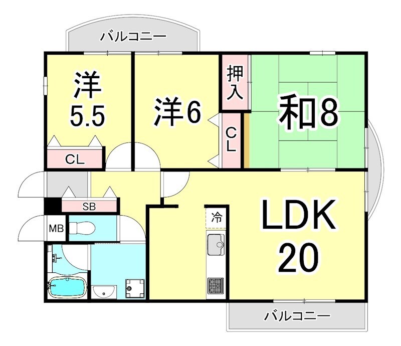 苦楽園口駅 徒歩15分 2階の物件間取画像