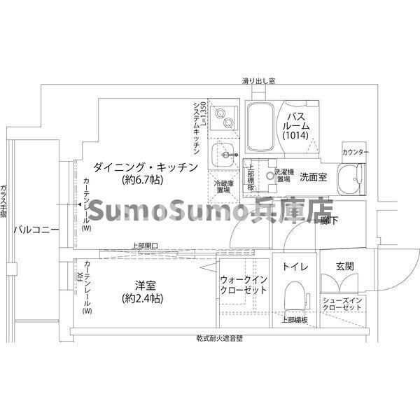 レジデンス神戸ウィステリアパークの物件間取画像