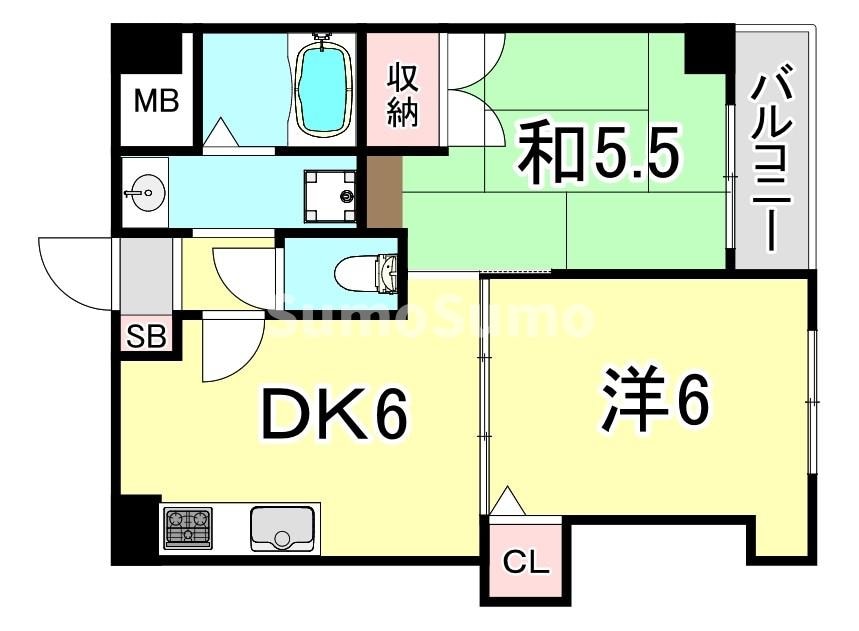 神戸駅 徒歩10分 3階の物件間取画像