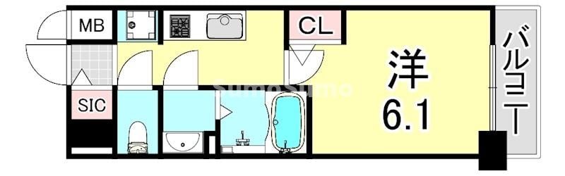 兵庫駅 徒歩13分 7階の物件間取画像