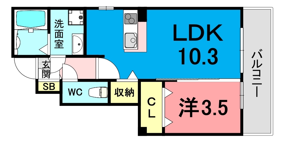 魚崎駅 徒歩5分 1階の物件間取画像