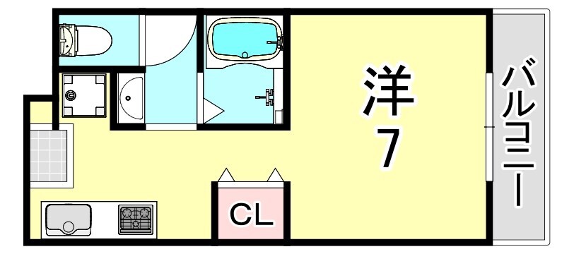 西宮北口駅 徒歩10分 3階の物件間取画像