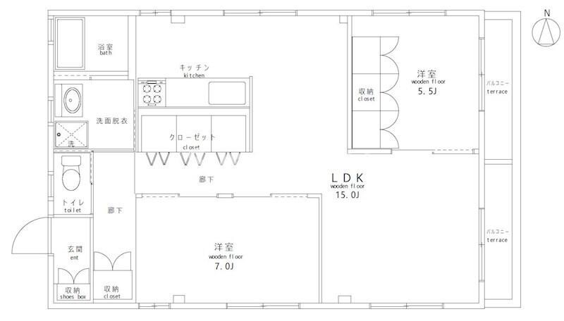 御影駅 徒歩8分 4階の物件間取画像