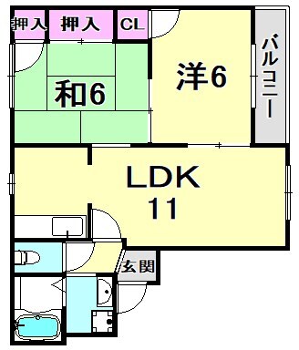 甲子園口駅 徒歩10分 2階の物件間取画像