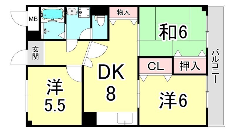 夙川第2ビルの物件間取画像