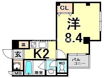 ラ・フォンテ三宮の物件間取画像