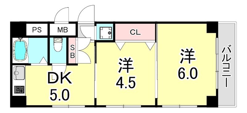 神戸駅 徒歩7分 4階の物件間取画像