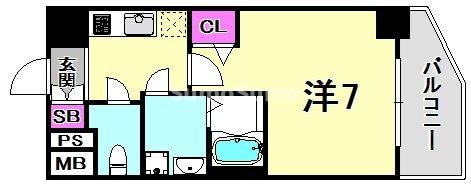 灘駅 徒歩5分 9階の物件間取画像