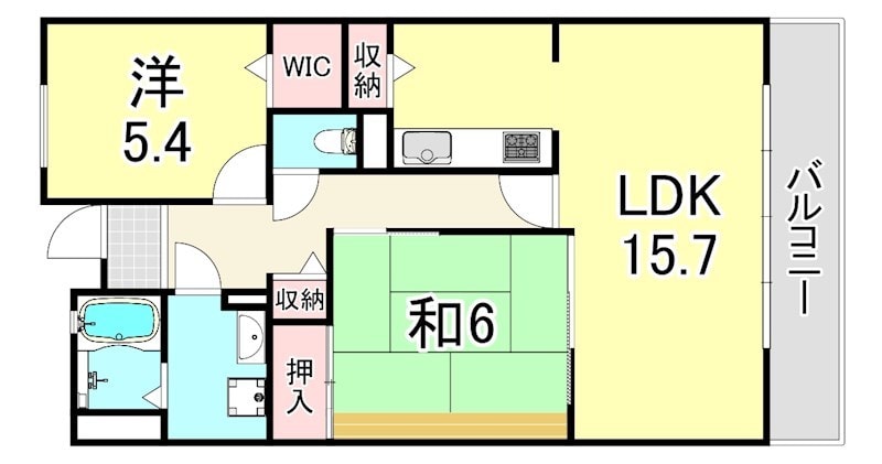 UR西宮マリナパークシティ丘のある街　8号棟の物件間取画像