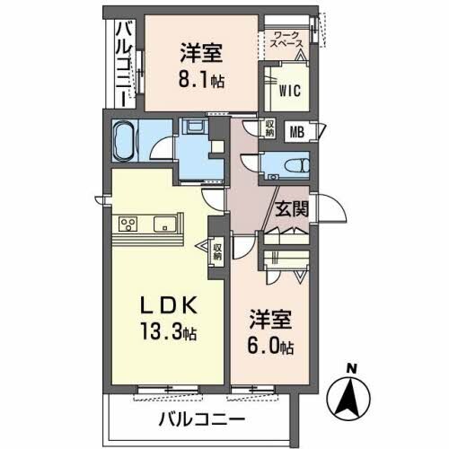 シャーメゾンMAYA岡本の物件間取画像