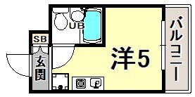 三ノ宮駅 徒歩4分 14階の物件間取画像