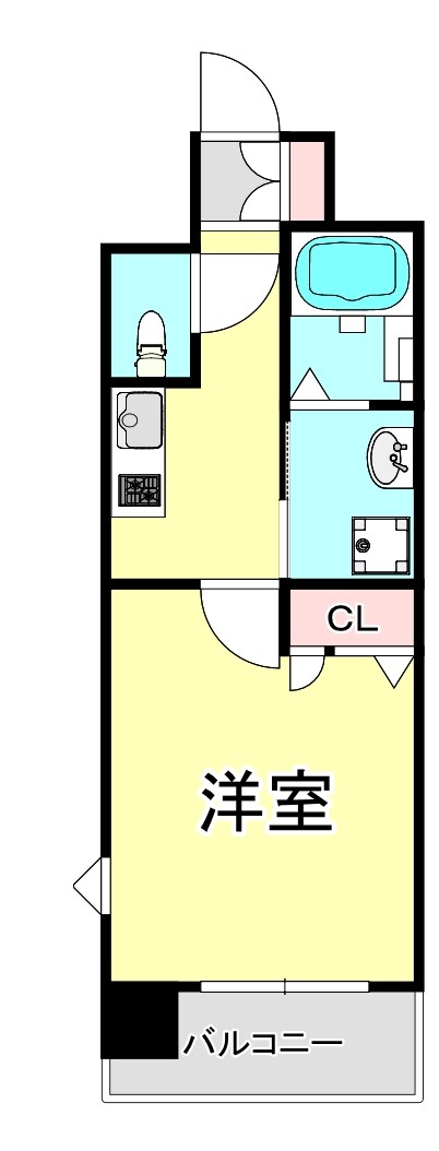 エスリード神戸三宮パークビューの物件間取画像