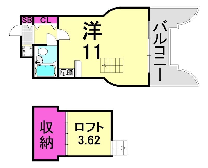 ホイットニー武庫川の物件間取画像