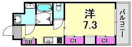 西宮ルモンド甲子園の物件間取画像