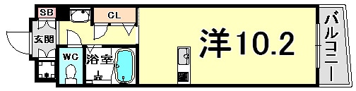 神戸駅 徒歩10分 3階の物件間取画像