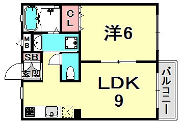 神戸駅 徒歩15分 2階の物件間取画像