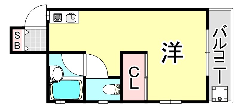 鳴尾・武庫川女子大前駅 徒歩7分 2階の物件間取画像