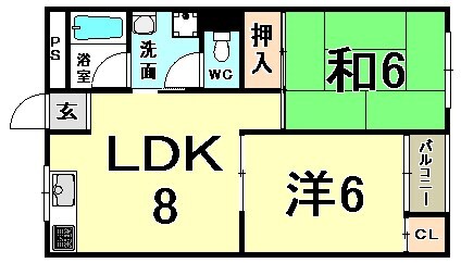 三ノ宮駅 徒歩7分 6階の物件間取画像